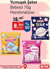 BEBETO MARSHMALLOW YUMUŞAK ŞEKER 70 G BEBETO MARSHMALLOW YUMUŞAK ŞEKER 70 G